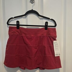 Lululemon Dark Red Pace Rival Skort! EUC! Rare Color!